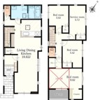 家族が集まる広々リビング♪サービスルームは５．７帖！