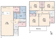４ＬＤＫ＋ＷＩＣ＋ＳＩＣ＋パントリー
ＬＤＫ２１帖の広々とした空間♪収納豊富♪