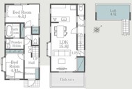 ２ＬＤＫ＋ロフト
２階リビングのお家です♪
